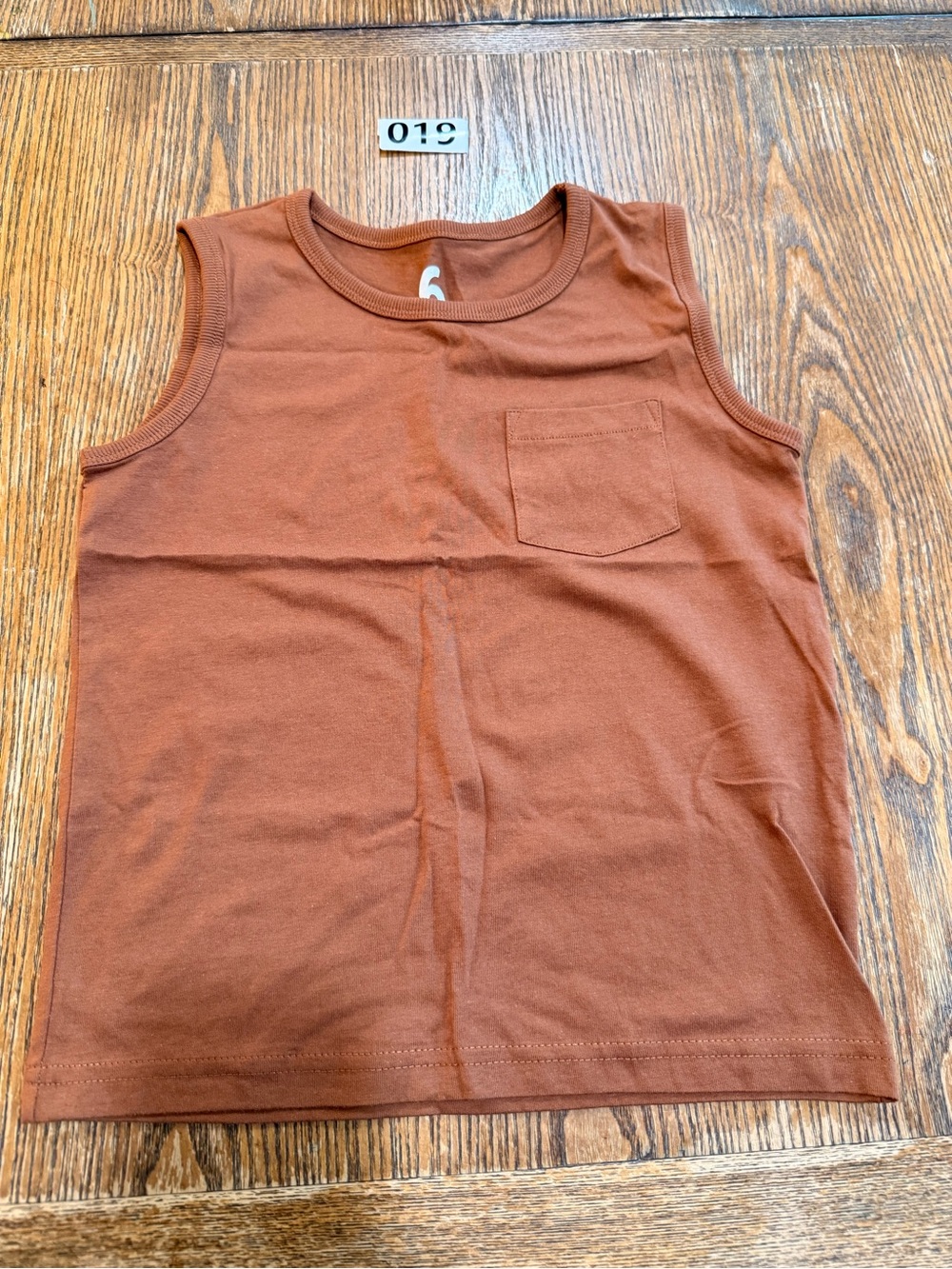 Cotton On Kids Brown Tank Top with Chest Pocket